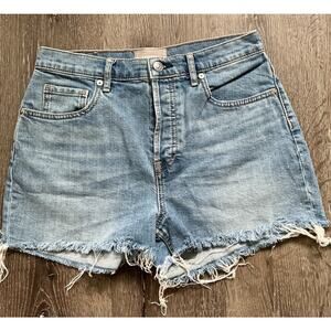 Everlane Light Wash Womens‎ Button Fly Cheeky Short Size 28